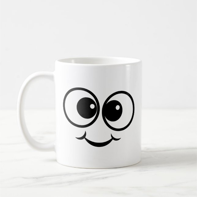Happy Derp Face Coffee Tasse (Links)
