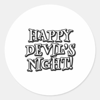 Happy Devil's Night Runder Aufkleber