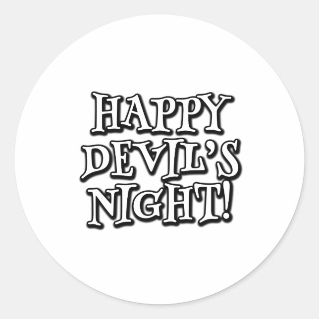 Happy Devil's Night Runder Aufkleber (Vorderseite)
