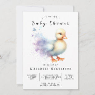 Happy Digital Duck Baby Shower Einladung