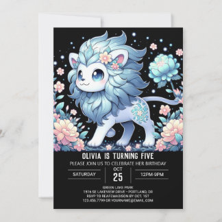 Happy Digital Lion Birthday Einladung