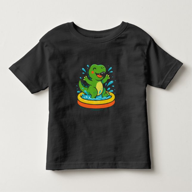 Happy Dino Splash   Kleinkind T-shirt (Vorderseite)