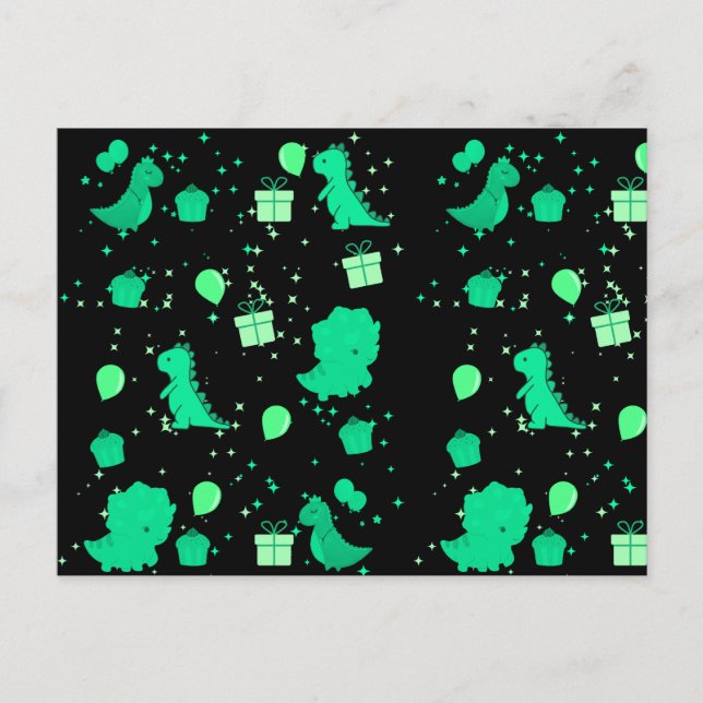 Happy Dinomight Geburtstag Postkarte (Vorderseite)