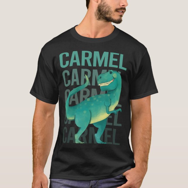 Happy Dinosaur Carmel T-Shirt (Vorderseite)