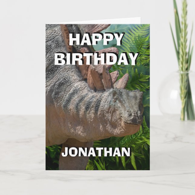 Happy Dinosaur Jurassic Jungle Card Karte (Vorderseite)
