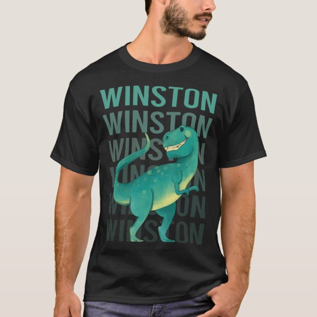 Happy Dinosaur Winston T-Shirt (Vorderseite)