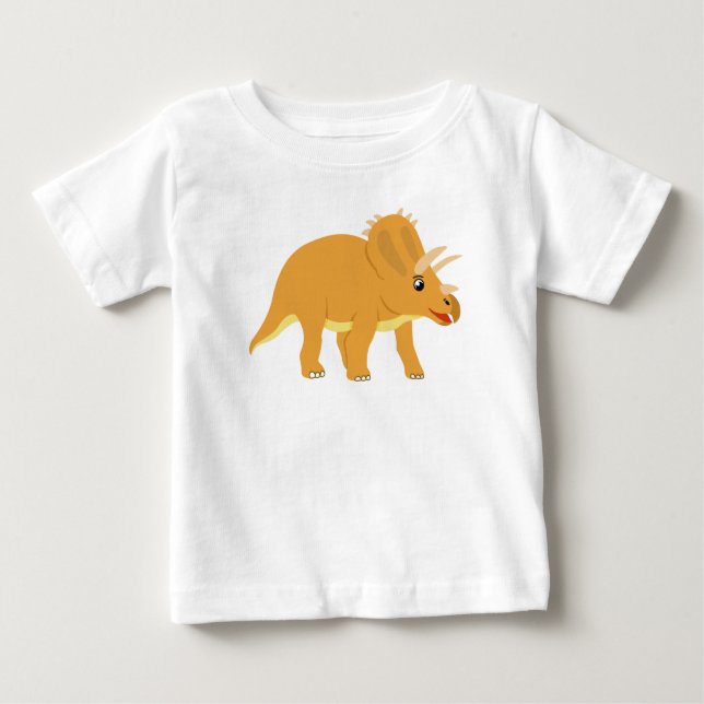 Happy Dinosaurier für Geige Baby T-shirt (Vorderseite)
