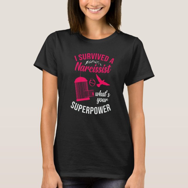 Happy Divorce Party I Survived A Narcissist What's T-Shirt (Vorderseite)