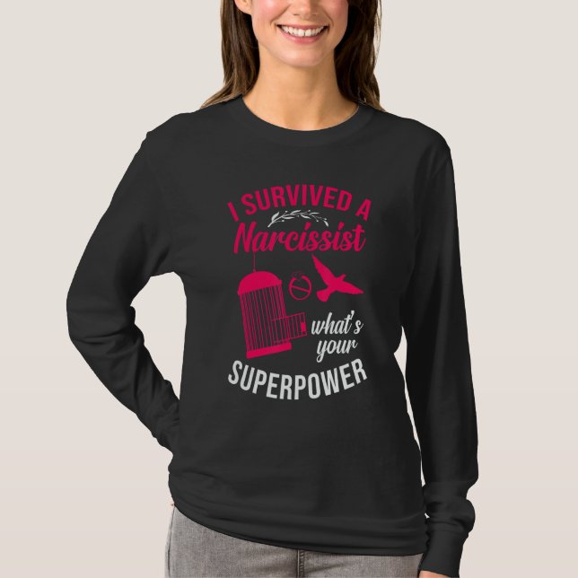 Happy Divorce Party I Survived A Narcissist What's T-Shirt (Vorderseite)