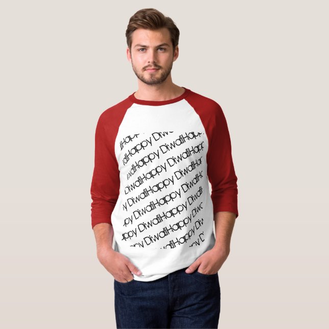 Happy Diwali Blockletters T-Shirt (Vorne ganz)