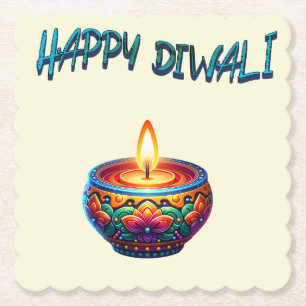 HAPPY DIWALI CANDLE UNTERSETZER
