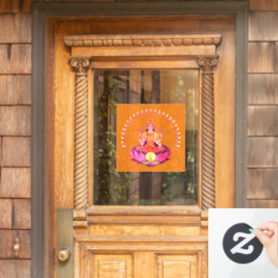 Happy Diwali - Deepalavi Lakshmi Goddess 1 Fensteraufkleber