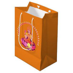 Happy Diwali - Deepalavi Lakshmi Goddess 1 Mittlere Geschenktüte