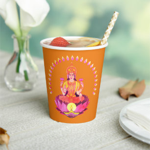 Happy Diwali - Deepalavi Lakshmi Goddess 1 Pappbecher