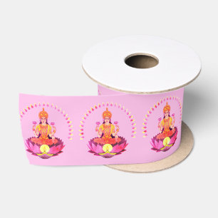 Happy Diwali - Deepalavi Lakshmi Goddess 1 Satinband