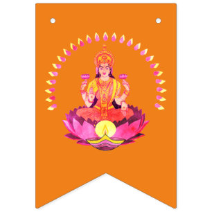 Happy Diwali - Deepalavi Lakshmi Goddess 1 Wimpelkette