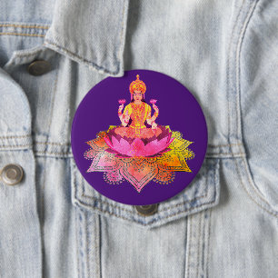 Happy Diwali - Deepalavi Lakshmi Goddess 4 Button