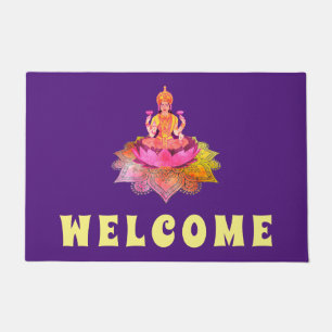 Happy Diwali - Deepalavi Lakshmi Goddess 4 Fußmatte