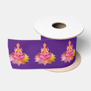 Happy Diwali - Deepalavi Lakshmi Goddess 4 Satinband