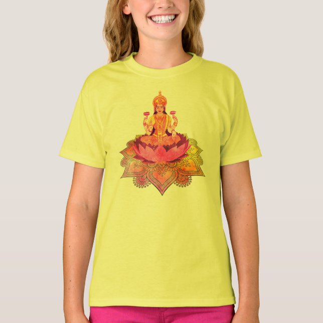 Happy Diwali - Deepalavi Lakshmi Goddess 4 T-Shirt (Vorderseite)