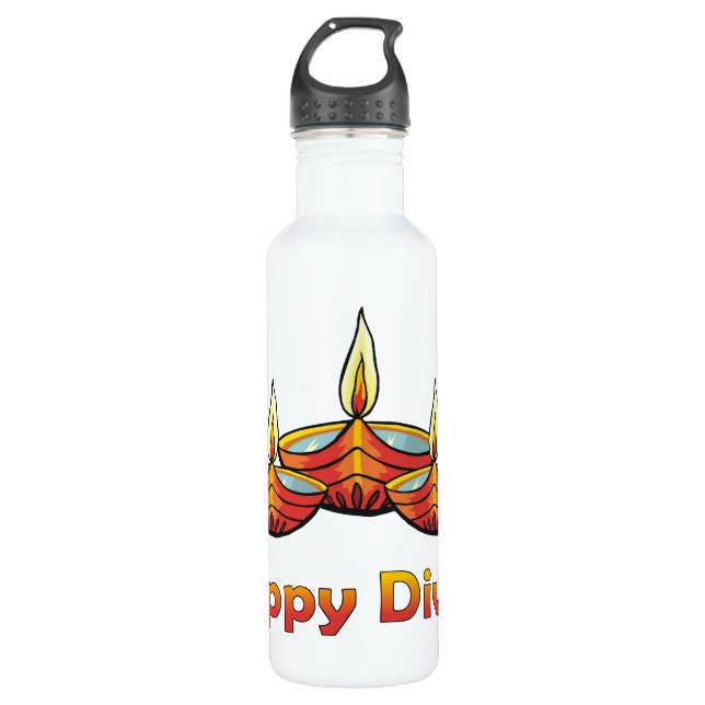 Happy Diwali Deepas Trinkflasche (Vorderseite)