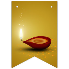 Happy Diwali Diya - Jagdfahnen Wimpelkette