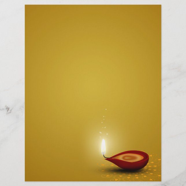 Happy Diwali Diya - Letterhead Stationery (Vorderseite)