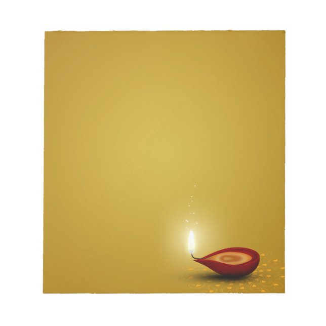 Happy Diwali Diya - Notepad Notizblock (Vorderseite)