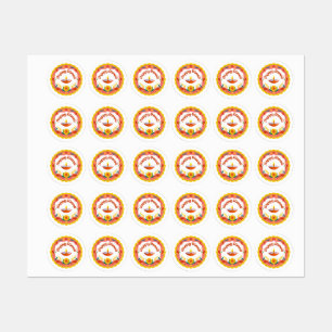 Happy Diwali Diya Stickers Etiketten