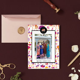 Happy Diwali Elephant Holiday Foto Card Feiertagskarte