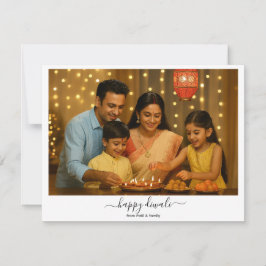 Happy Diwali Family Celebration Feiertagskarte