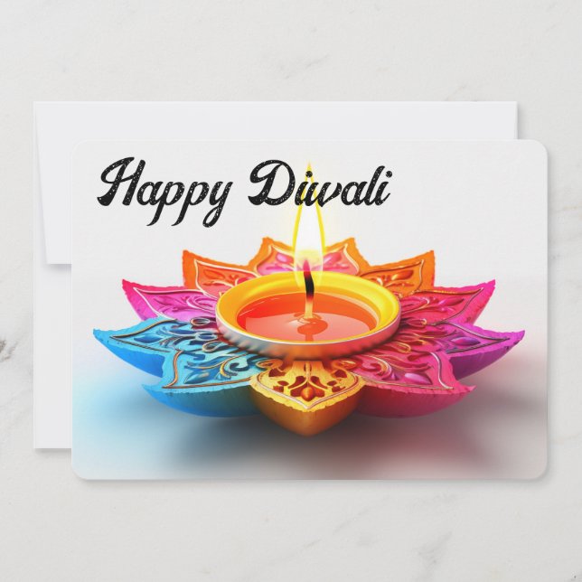 Happy Diwali Feiertagskarte (Vorderseite)