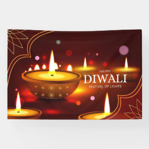 Happy Diwali Festival der Lichter Banner