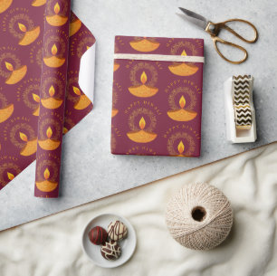 Happy Diwali Festival der Lichter Geschenkpapier