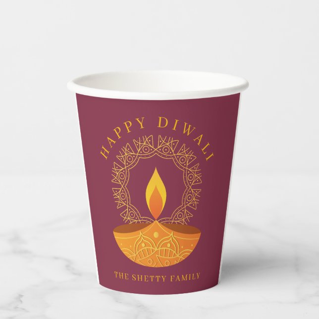 Happy Diwali Festival of Lights Celebration Pappbecher (Vorderseite)