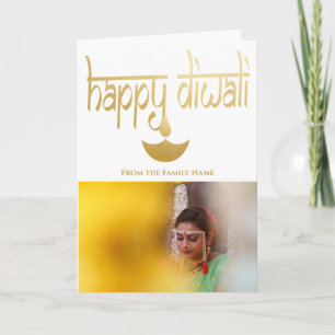Happy Diwali Foto Personalisiert Karte