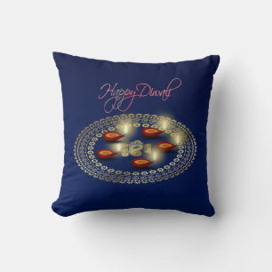 Happy Diwali Ganesha Rangoli - Pillow Kissen