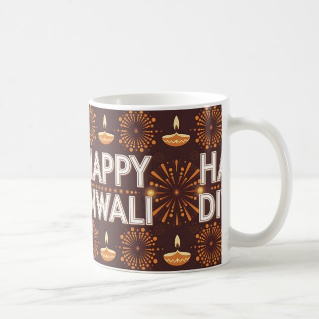 Happy Diwali Geschenk Kaffeetasse (Rechts)