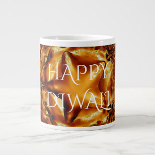 Happy Diwali Gruß Gold Kupfer Shiny Star Jumbo-Tasse