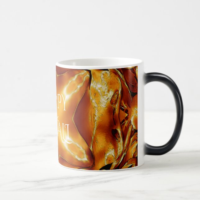 Happy Diwali Gruß Gold Kupfer Shiny Star Verwandlungstasse (Rechts)