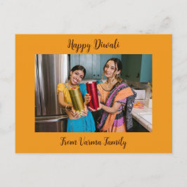 Happy Diwali Gruß mit Foto aus der Privatfamilie Postkarte