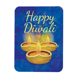 Happy Diwali handbemalt Leuchtkerzen Magnet