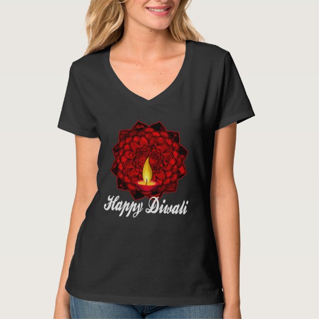 Happy Diwali Hindu Celebration T-Shirt (Vorderseite)