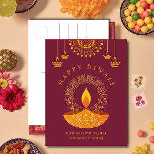 Happy Diwali Hindu Festival of Light Feiertagspostkarte