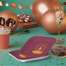 Happy Diwali Hindu Festival of Lights Celebration Pappteller