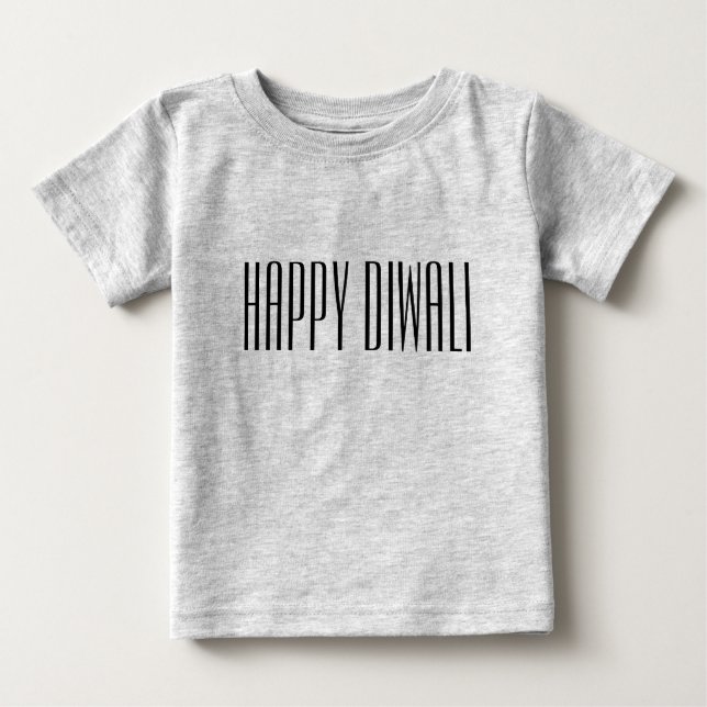 Happy Diwali im eleganten Schriftart Baby T-shirt (Vorderseite)