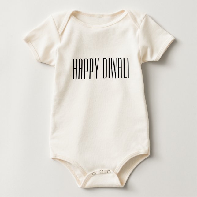 Happy Diwali im eleganten Schriftart Baby T-shirt (Vorderseite)