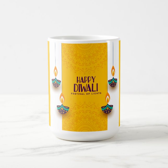 Happy Diwali Kaffeetasse (Mittel)