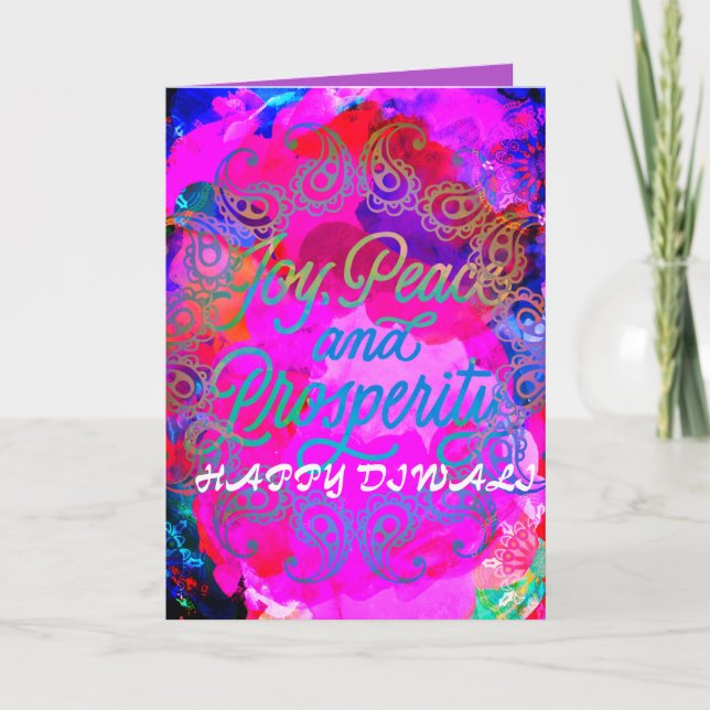 HAPPY DIWALI KARTE (Vorderseite)