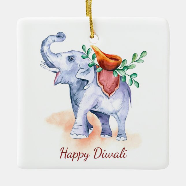 Happy Diwali Keramik Ornament (Vorderseite)